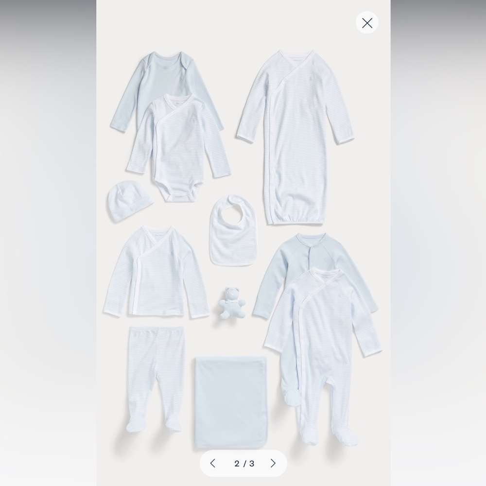 NWT Ralph Lauren Baby Boy 11 Piece Gift Layette Set